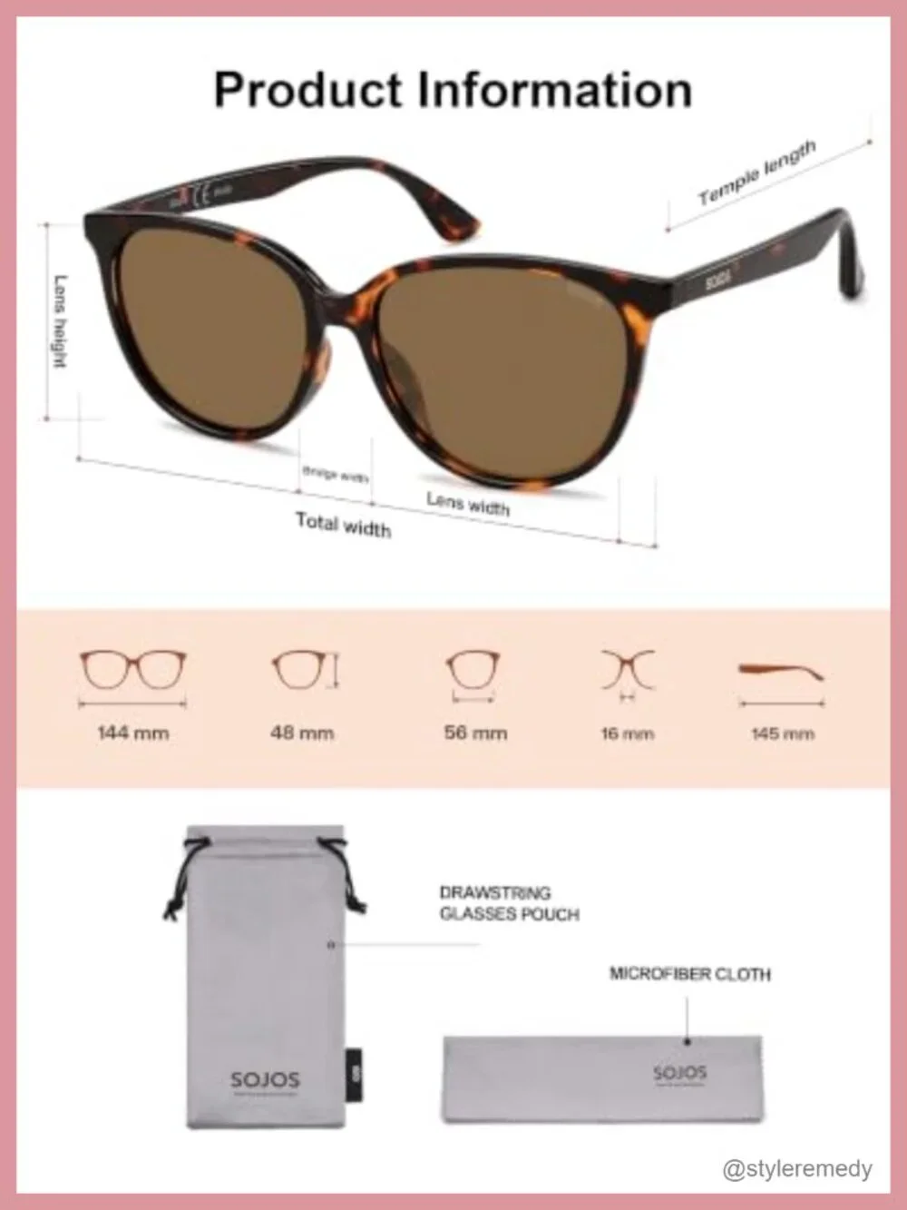 Square Polarized Sunglasses Vintage Style Larger Fit UV400 Protection
